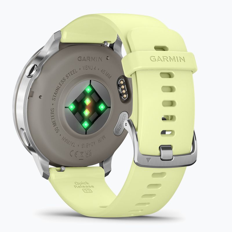 Laikrodis Garmin Venu 4 45 mm silver/citron 4