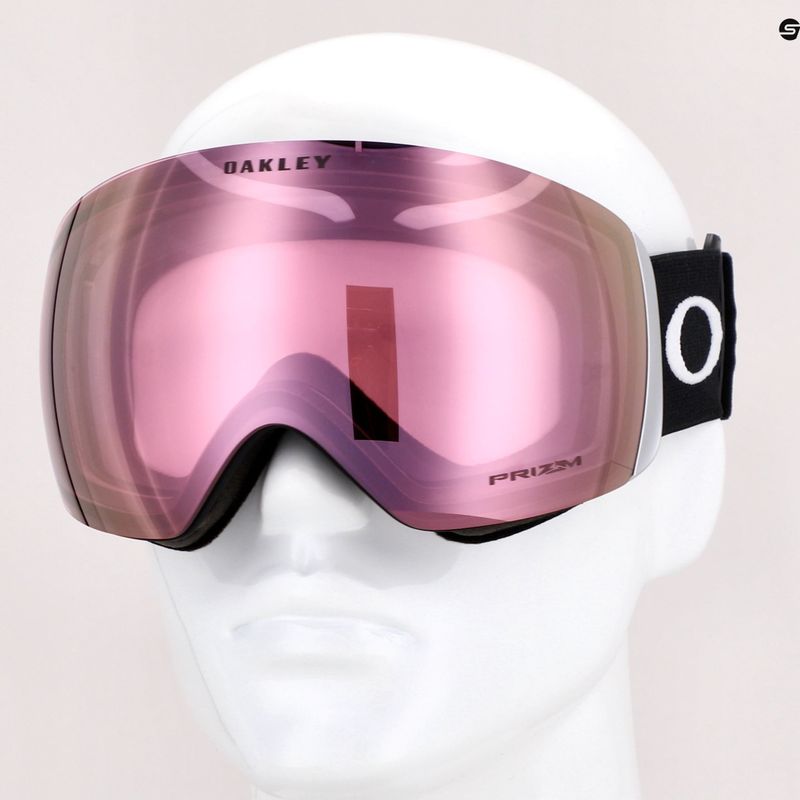 Oakley Flight Deck matiniai juodi/prizm snow hi pink iridium slidinėjimo akiniai OO7050-34 7