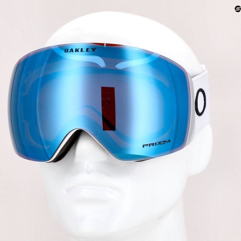 Oakley Flight Deck matiniai balti/prizm snow sapphire iridium slidinėjimo akiniai OO7050-91 7