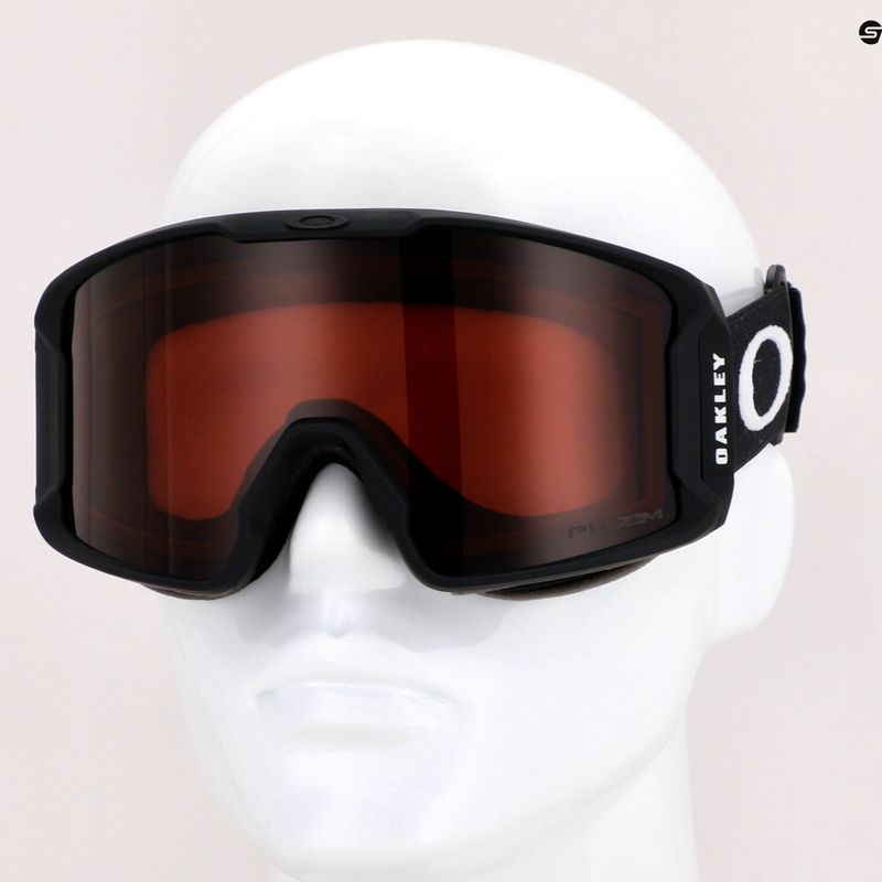 Oakley Line Miner matiniai juodi/prizm granato spalvos slidinėjimo akiniai OO7093-64 7