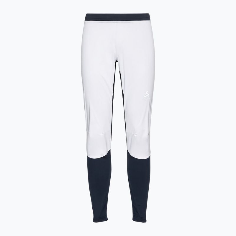 Vyriškos bėgimo slidėmis kelnės ODLO Langnes white and navy 622692 5