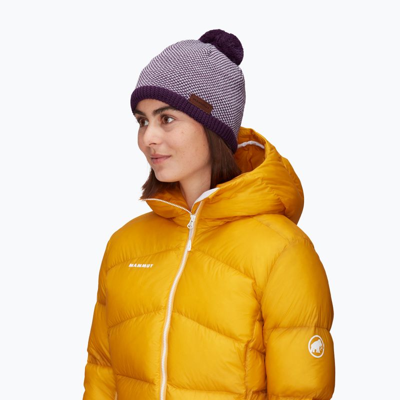 Mammut Snow moteriška žieminė kepurė violetinės ir baltos spalvos 1191-01120-6411-1 5