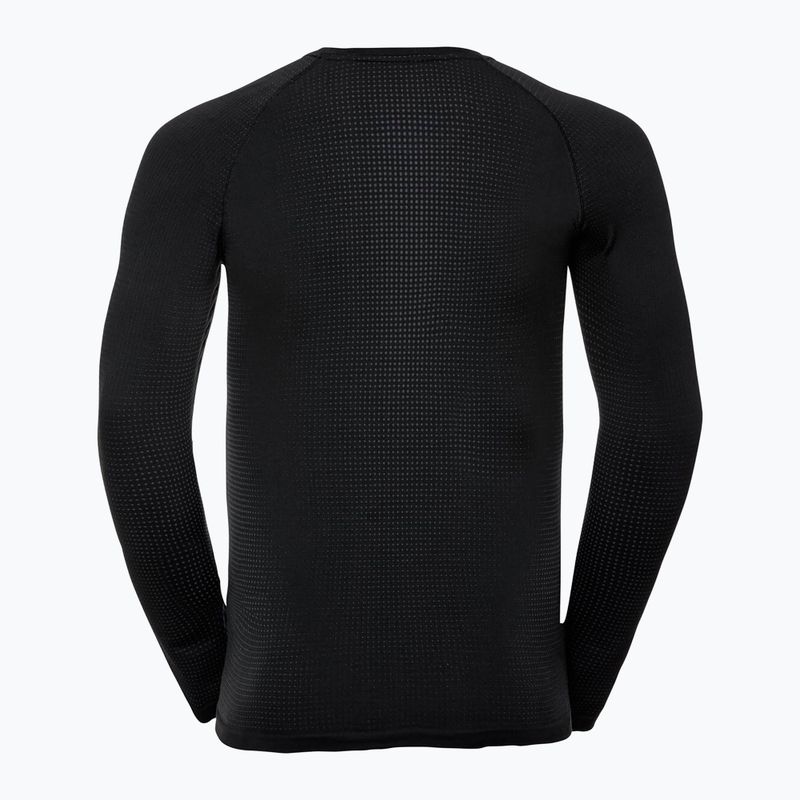 Termoaktyvūs vyriški marškinėliai ilgomis rankovėmis ODLO Performance Warm Bl Top Crew Neck black keystyle 4