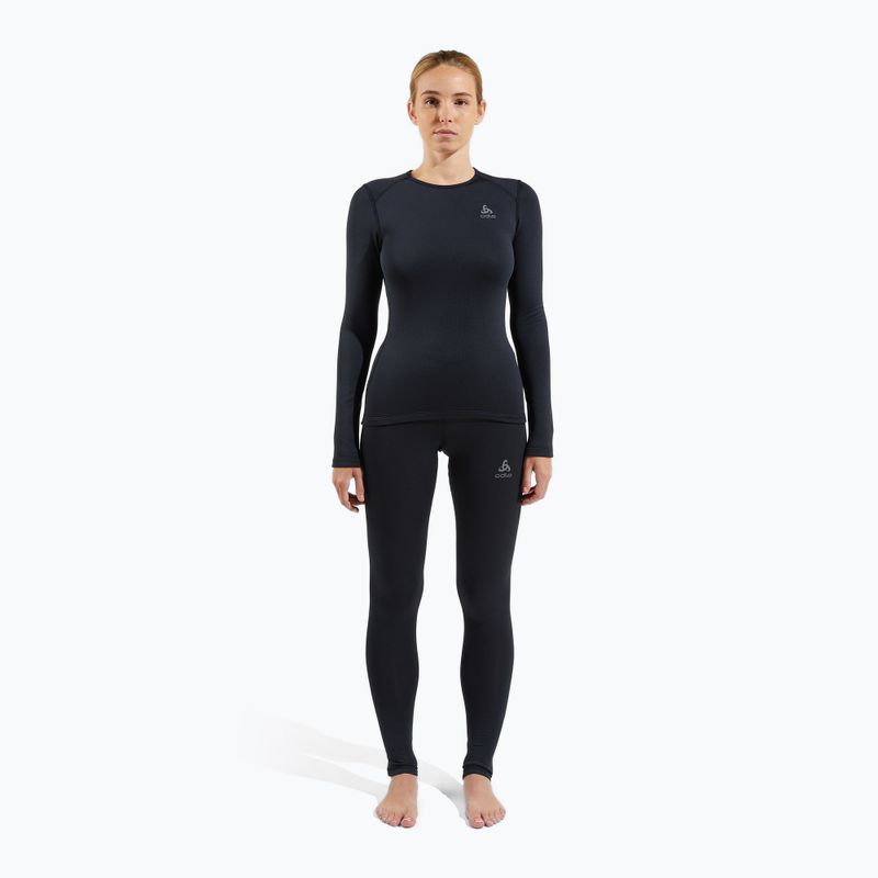 Moteriški termoaktyvūs marškinėliai ODLO Fundamentals Active Warm Bl Top Crew Neck black 2