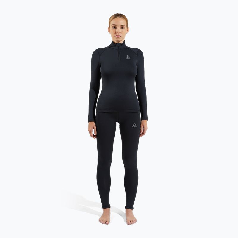Moteriški termoaktyvūs marškinėliai ilgomis rankovėmis ODLO Fundamentals Active Warm Bl Top Turtle Neck black 2