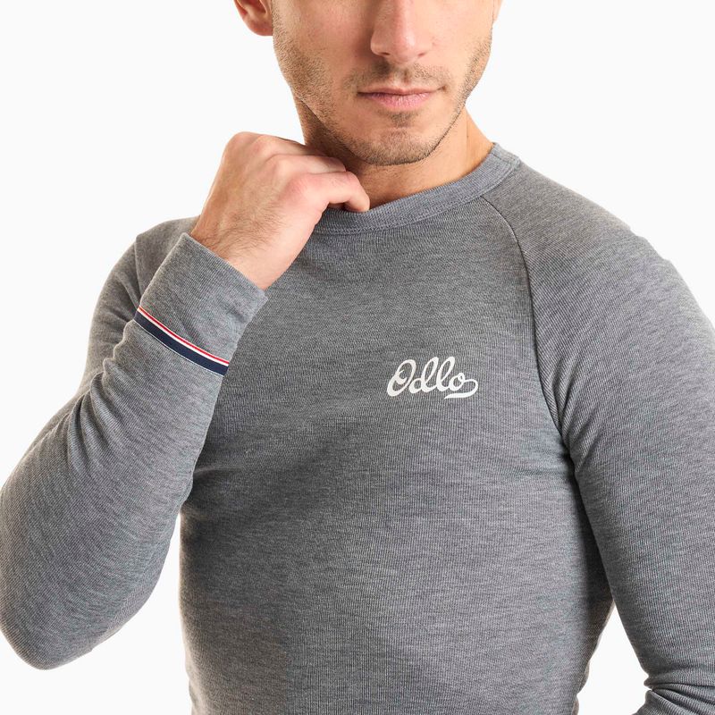 Vyriški termoaktyvūs marškinėliai ODLO Active Warm Originals Bl Top Crew Neck odlo steel grey melange 3