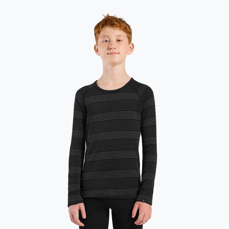 Vaikiški terminiai apatiniai drabužiai ODLO Active Warm Eco Long juoda/pilka melanžas 2