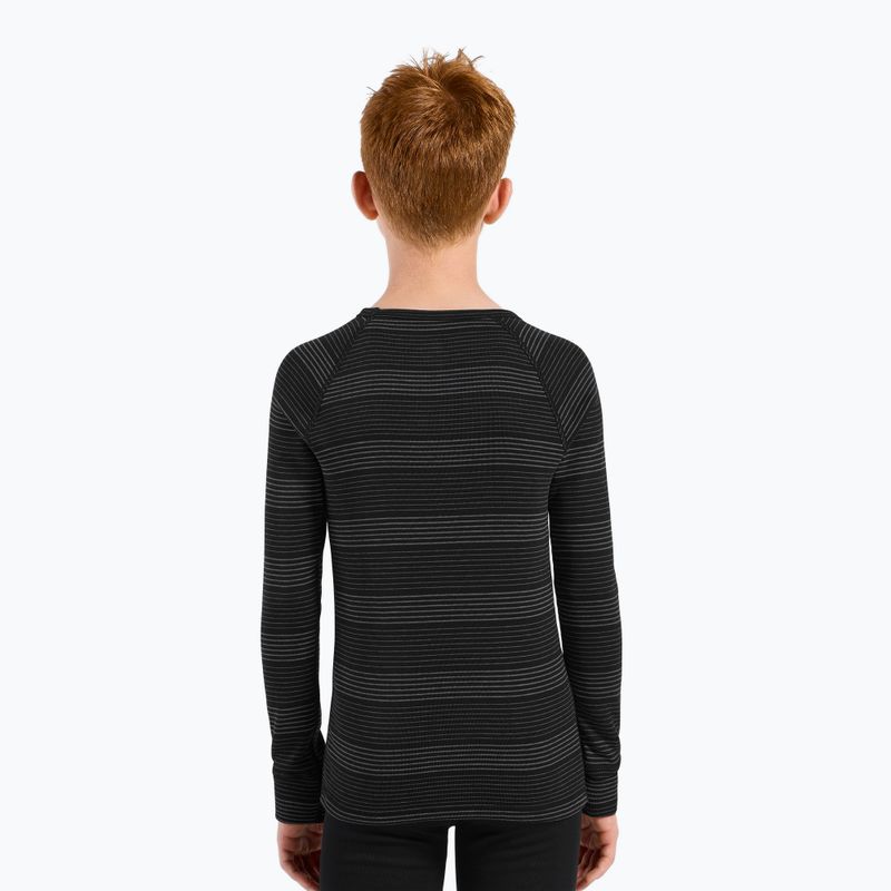 Vaikiški terminiai apatiniai drabužiai ODLO Active Warm Eco Long juoda/pilka melanžas 3