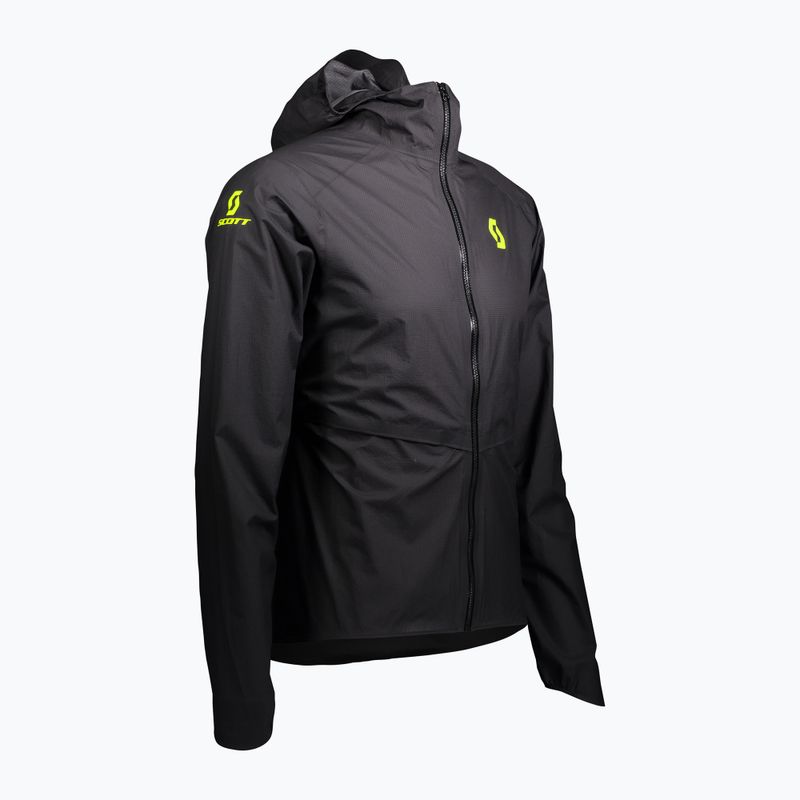 Vyriška bėgimo striukė SCOTT RC Run Waterproof black/yellow 3