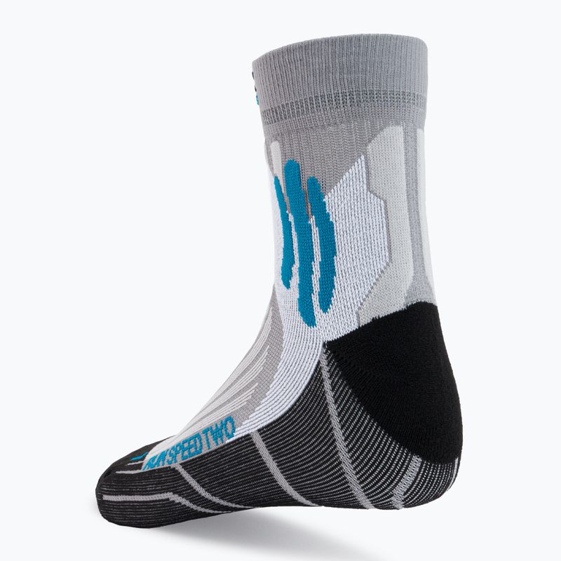 X-Socks Run Speed Two pilkai juodos bėgimo kojinės RS16S19U-G004 3