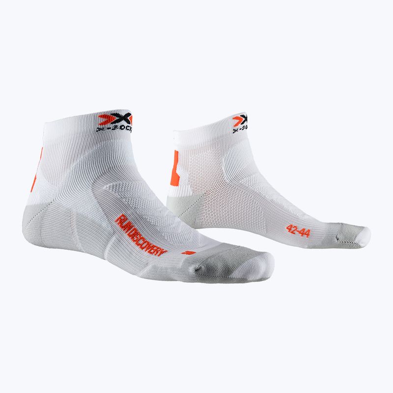 X-Socks Run Discovery baltai pilkos bėgimo kojinės RS18S19U-W008 4