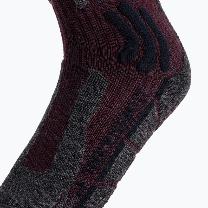 X-Socks Trek X Merino LT trekingo kojinės bordo spalvos TS03S19U-R008 3