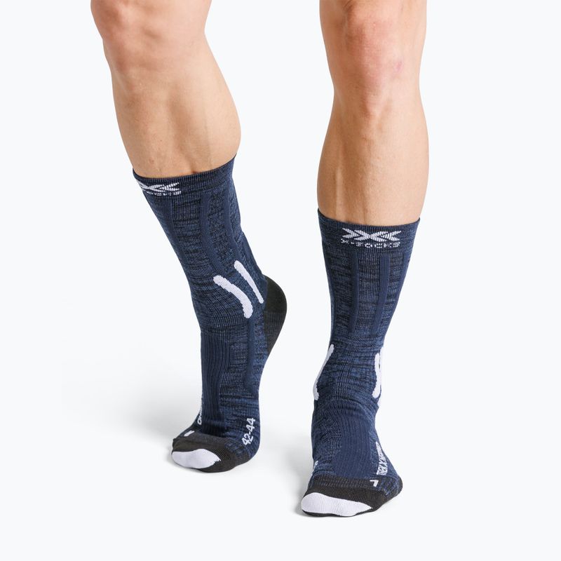 Moteriškos kojinės X-Socks Trek X Merino midnight blue/arctic white 2
