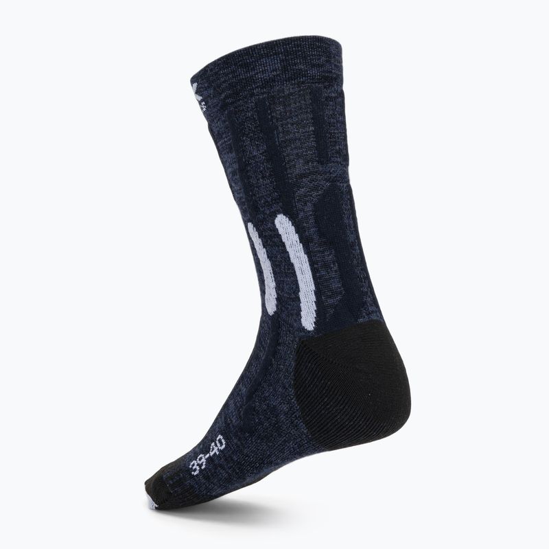 Moteriškos kojinės X-Socks Trek X Merino midnight blue/arctic white 2