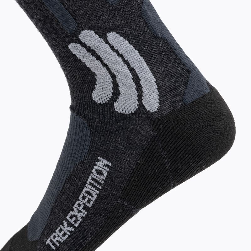 "X-Socks Trek Expedition" opal black/dolomite grey melanžinės trekingo kojinės 3