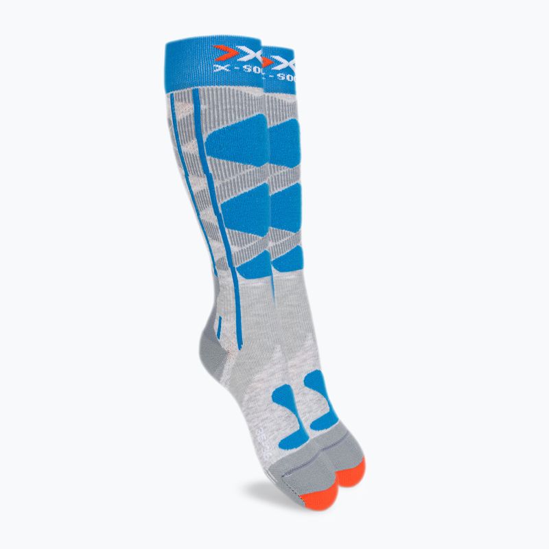 Moteriškos slidinėjimo kojinės X-Socks Ski Control 4.0 pilkai mėlynos XSSSKCW19W