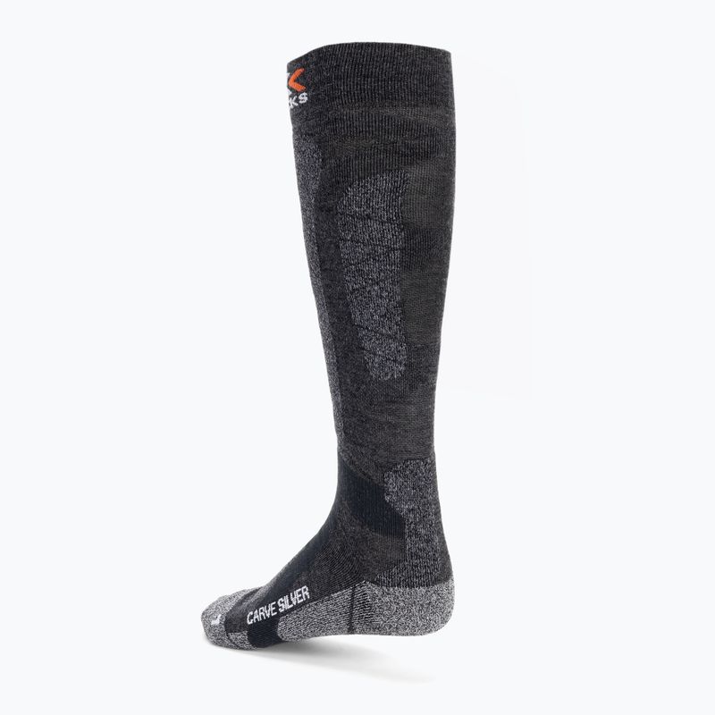 X-Socks Carve Silver 4.0 slidinėjimo kojinės juodos XSSS47W19U 2