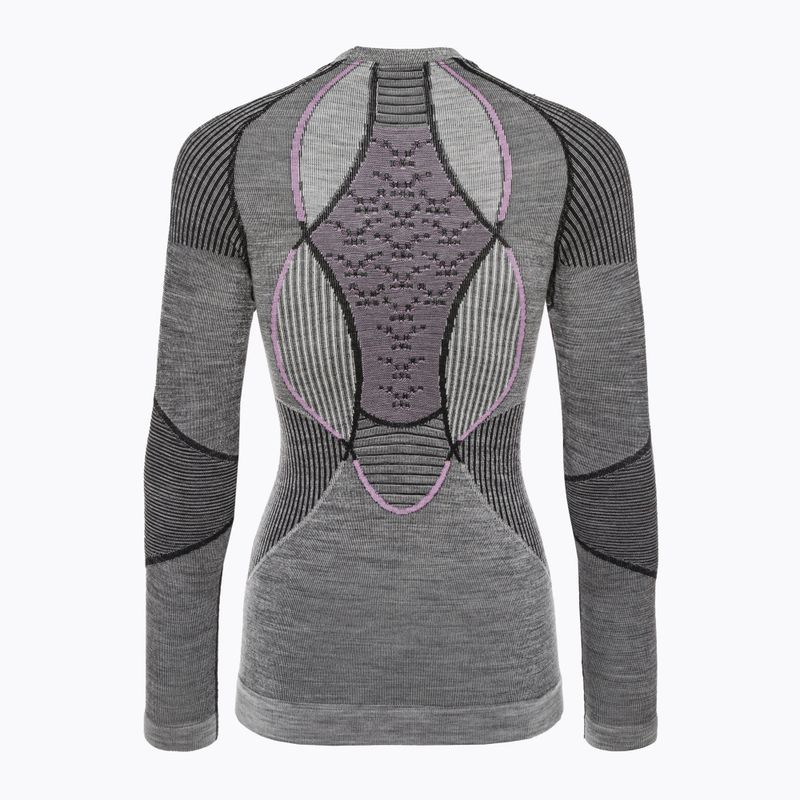 Moteriški termo marškinėliai X-Bionic Apani 4.0 Merino pilka/violetinė APWT06W19W 2