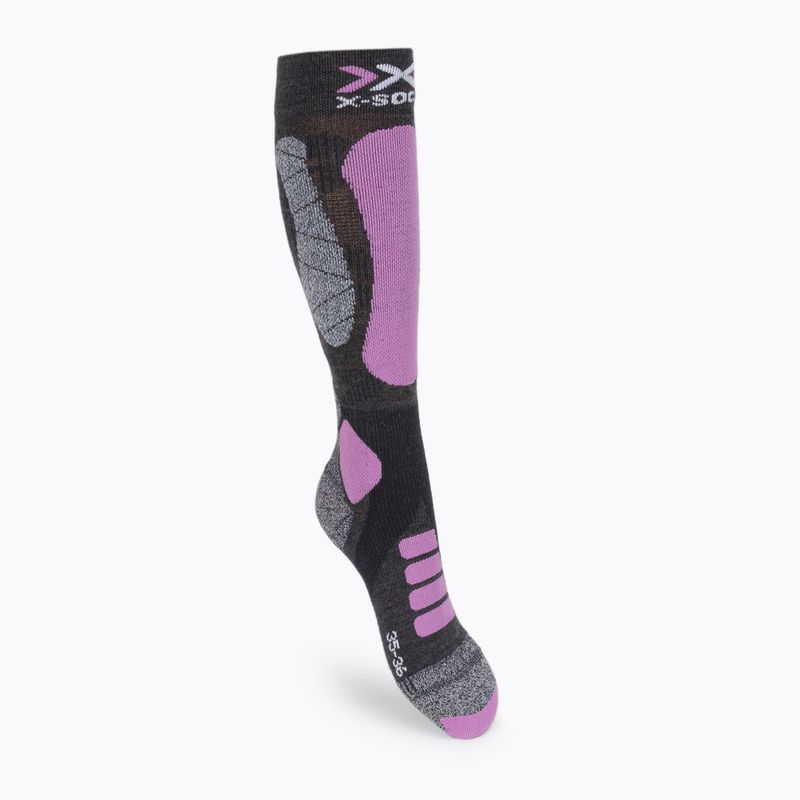 Moteriškos slidinėjimo kojinės X-Socks Ski Touring Silver 4.0 Grey XSWS47W19W