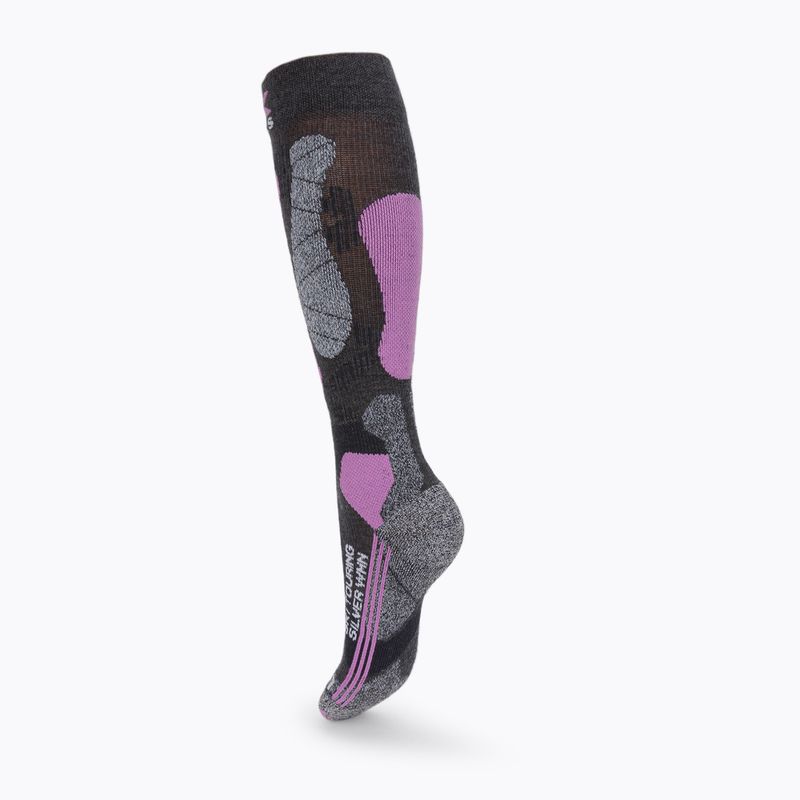 Moteriškos slidinėjimo kojinės X-Socks Ski Touring Silver 4.0 Grey XSWS47W19W 2