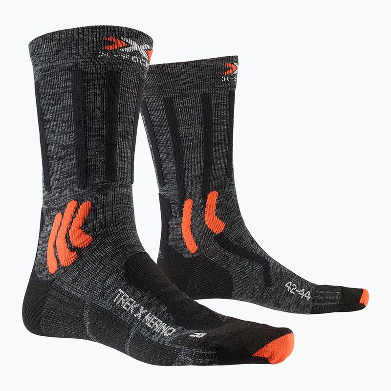 X-Socks Trek X Merino pilkos duo melanžinės/x-oranžinės/juodos trekingo kojinės 5
