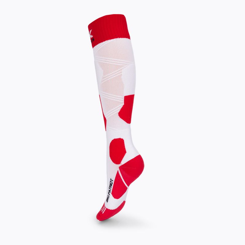 X-Socks Ski Patriot 4.0 Poland baltos ir raudonos spalvos slidinėjimo kojinės XSSS53W20U 2