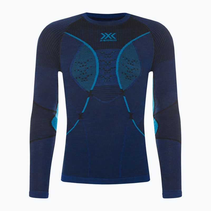 Vyriški termoaktyvūs marškinėliai X-Bionic Merino dark ocean/sky blue 2
