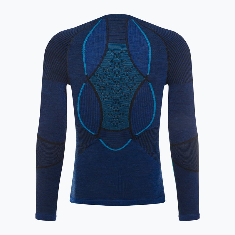 Vyriški termoaktyvūs marškinėliai X-Bionic Merino dark ocean/sky blue 3