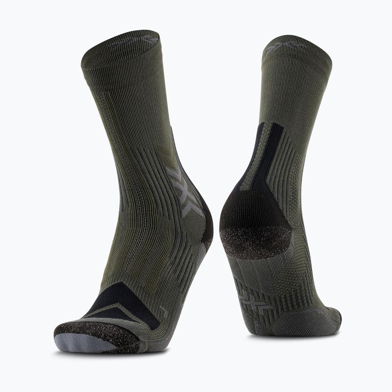 Vyriškos kojinės X-Socks Hike Expert Silver Crew green/black