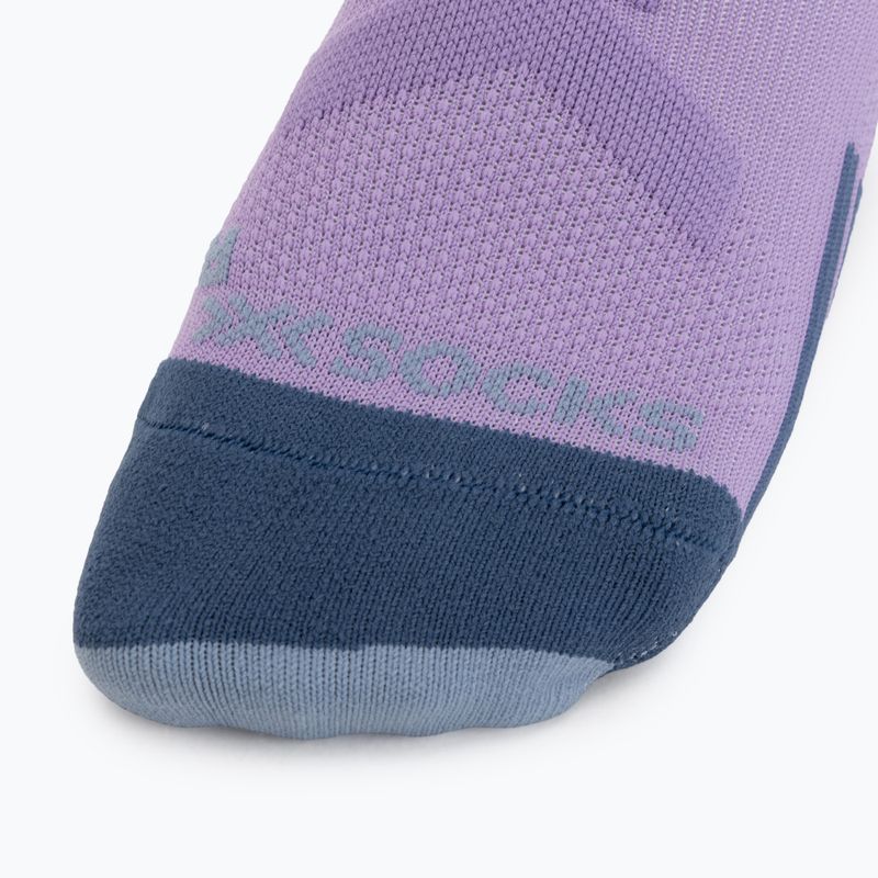 Moteriškos bėgimo kojinės X-Socks Trailrun Discover Crew orchid/sunset blue 3