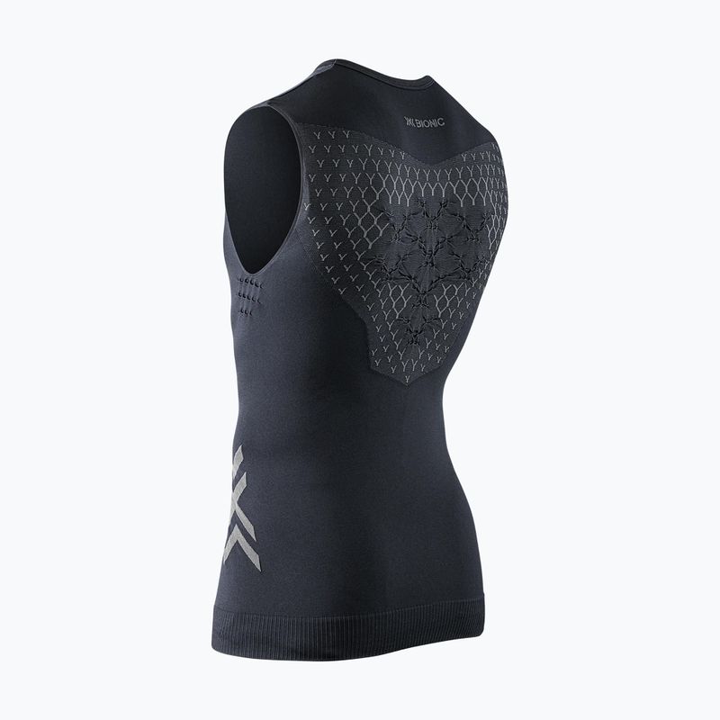 Vyriški bėgimo marškinėliai X-Bionic Twyce Run Singlet juoda/anglies spalva 2