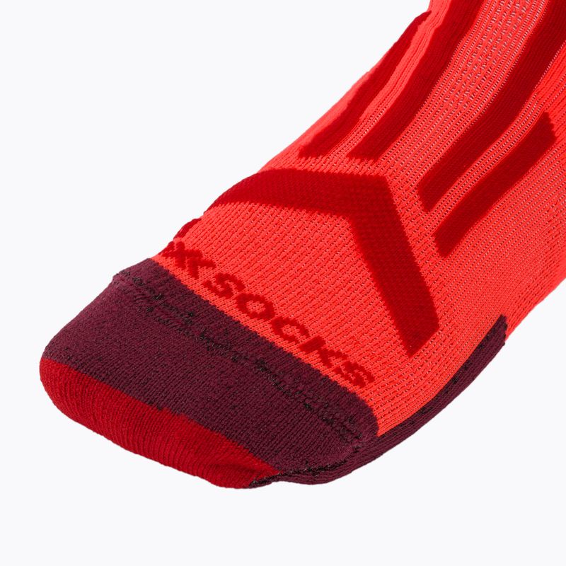 Vyriškos kojinės X-Socks Trailrun Perform Crew fluo red/namib red 4