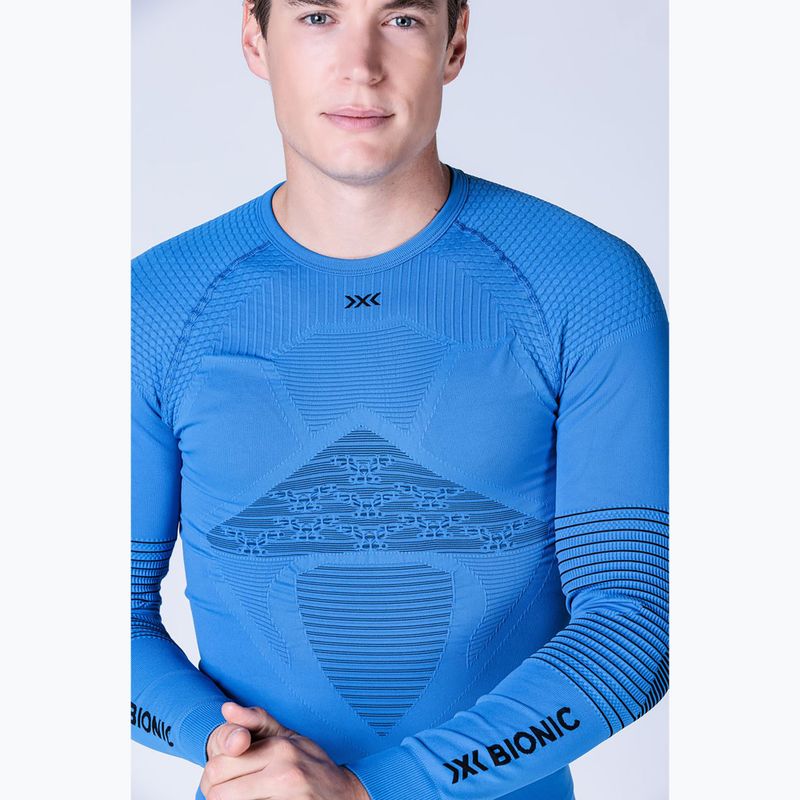 Vyriški termoaktyvūs marškinėliai ilgomis rankovėmis X-Bionic Energizer 4.0 blossom blue/black 3