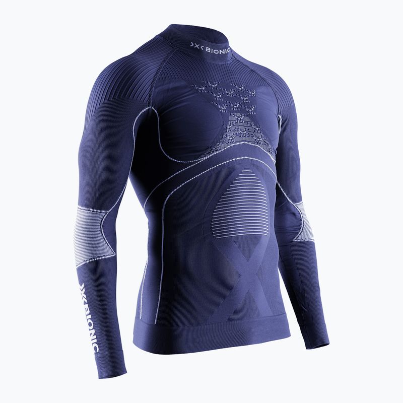 Vyriški termoaktyvūs marškinėliai ilgomis rankovėmis X-Bionic Energy Accumulator 4.0 Turtle Neck marine/optical white