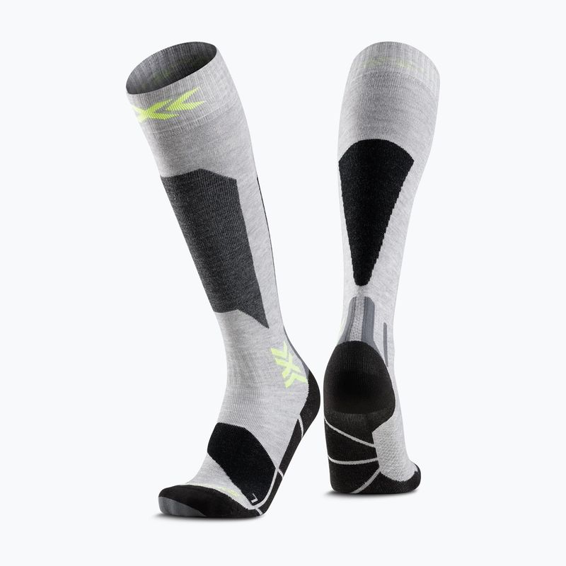 Slidinėjimo kojinės X-Socks Ski Discover Otc rhino grey/canary