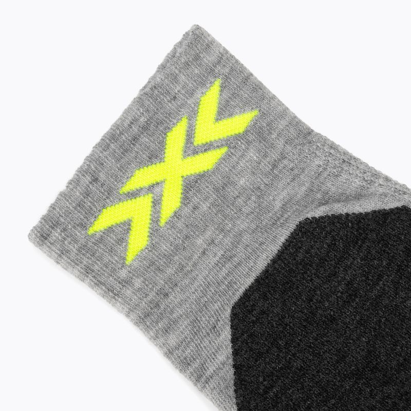 Slidinėjimo kojinės X-Socks Ski Discover Otc rhino grey/canary 3