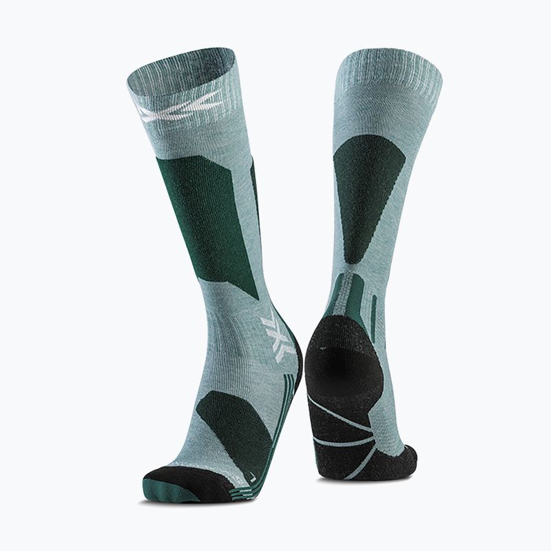 Moteriškos slidinėjimo kojinės X-Socks Ski Discover Otc sage green/english lawn