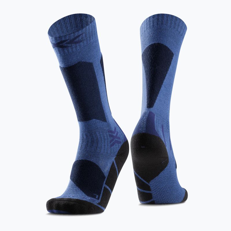 Vaikiškos slidinėjimo kojinės X-Socks Ski Discover Otc blue blossom/marine