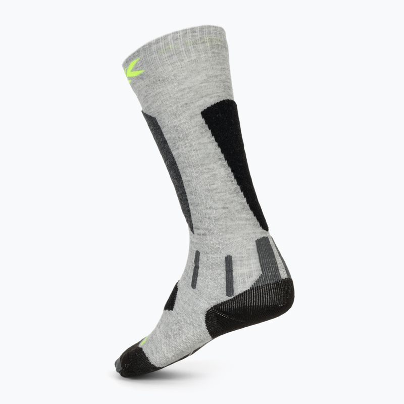 Vaikiškos slidinėjimo kojinės X-Socks Ski Discover Otc rhino grey/canary 2