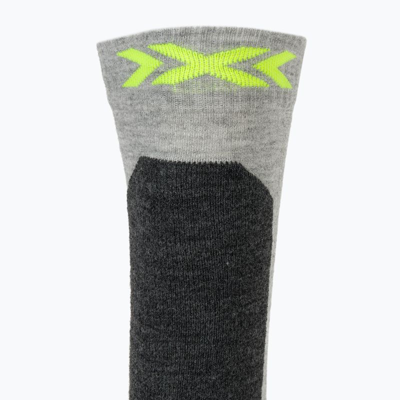 Vaikiškos slidinėjimo kojinės X-Socks Ski Discover Otc rhino grey/canary 4