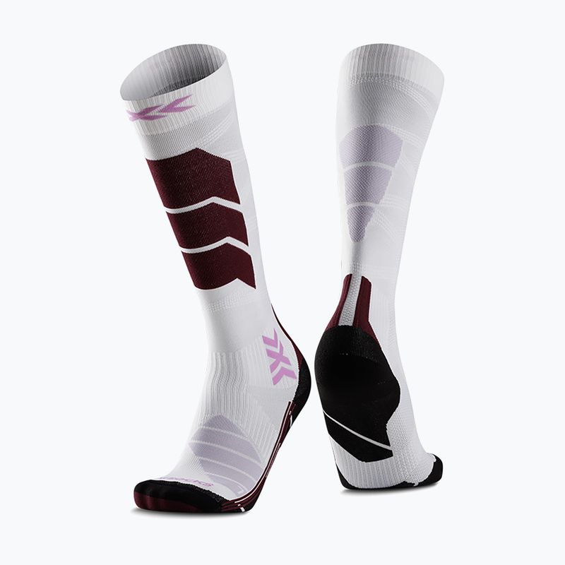 Moteriškos slidinėjimo kojinės X-Socks Ski Expert Otc x white/lavender