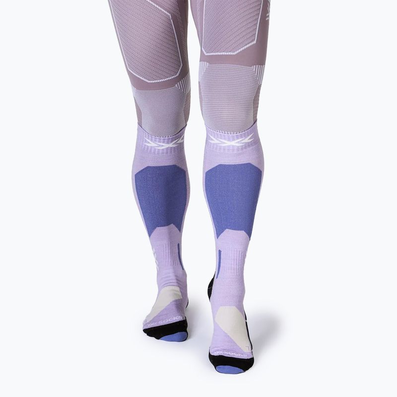 Slidinėjimo kojinės X-Socks Ski Discover Merino Otc muted lavender/light sand 2