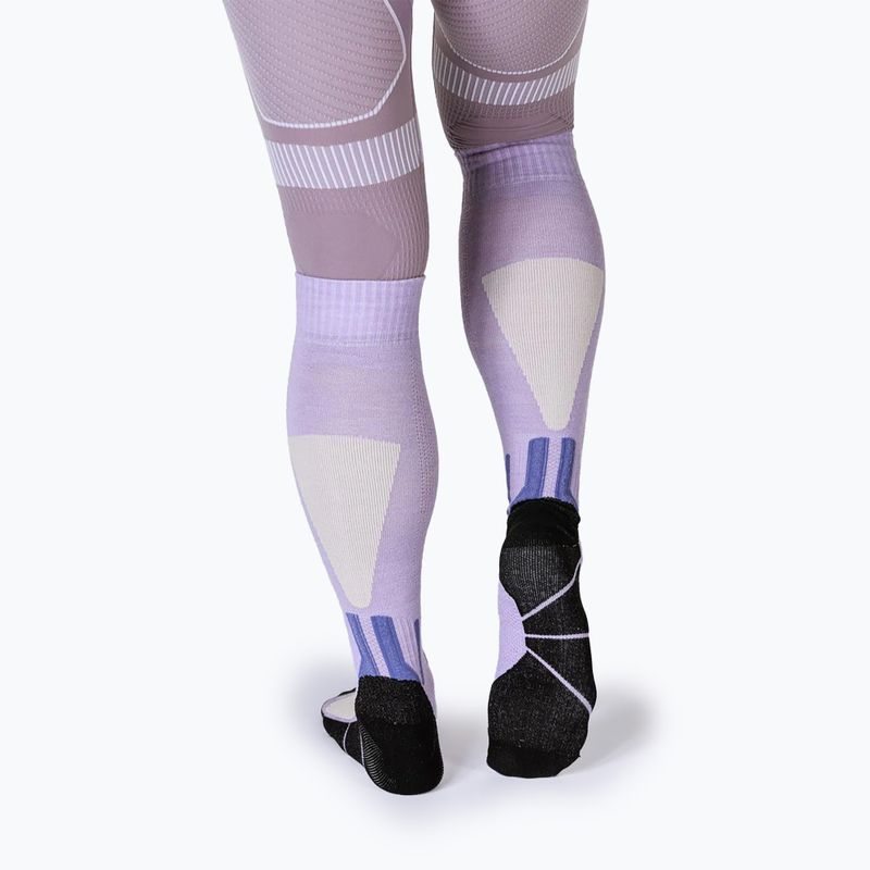 Slidinėjimo kojinės X-Socks Ski Discover Merino Otc muted lavender/light sand 3