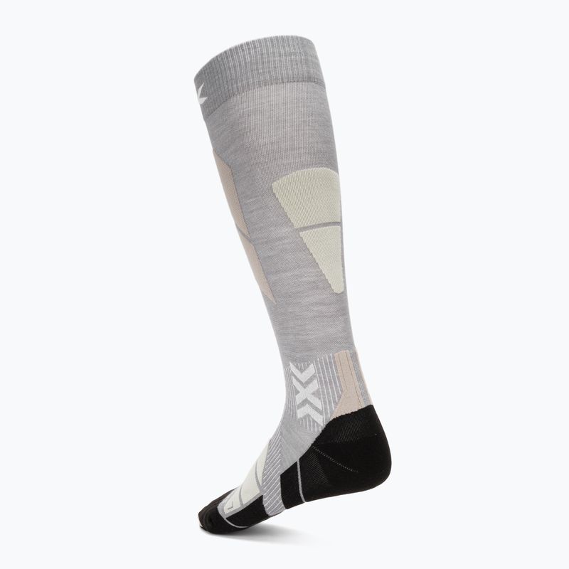 Slidinėjimo kojinės X-Socks Ski Perform Merino Otc seal grey/light sand 2