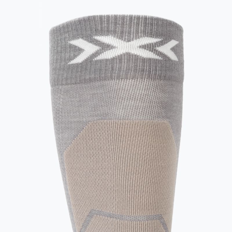 Slidinėjimo kojinės X-Socks Ski Perform Merino Otc seal grey/light sand 3