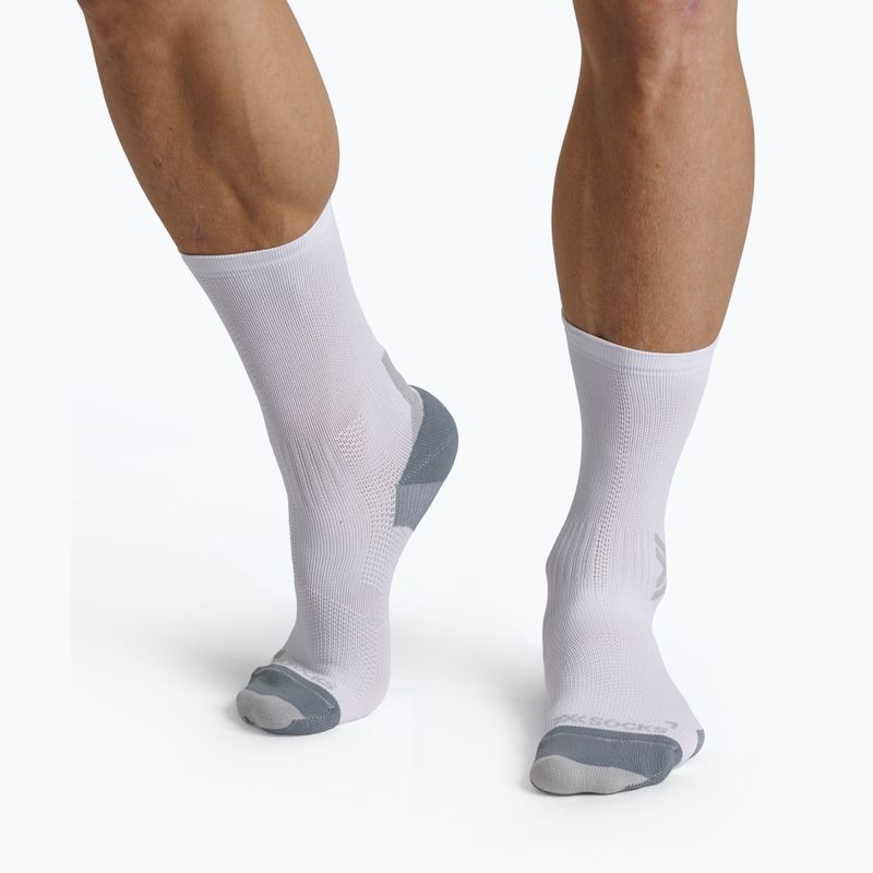 Kojinės X-Socks Run Discover Crew arctic white/pearl grey 2