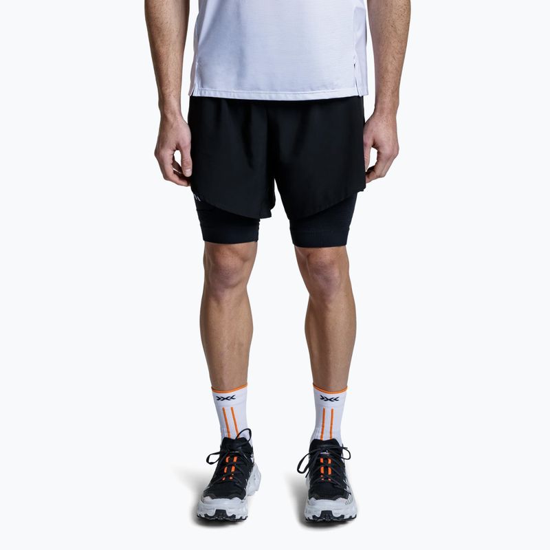Vyriški bėgimo šortai X-Bionic Efektor 2in1 x black/x black