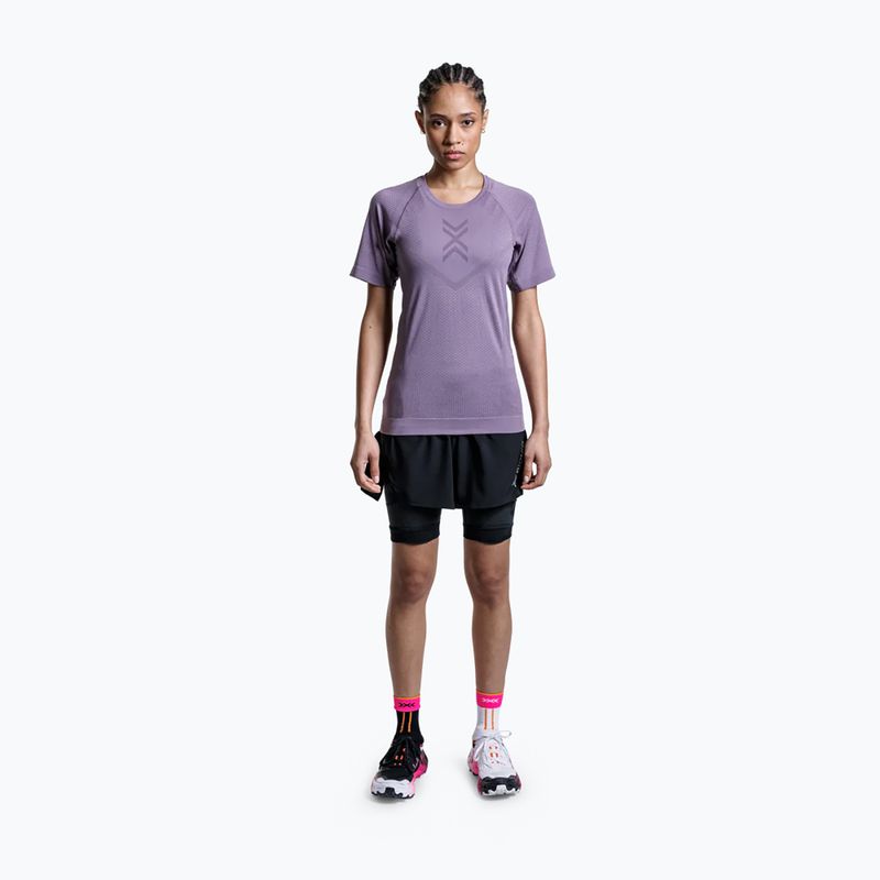 Moteriški bėgimo marškinėliai X-Bionic Xceed Run dusty lavender/lavender night 2