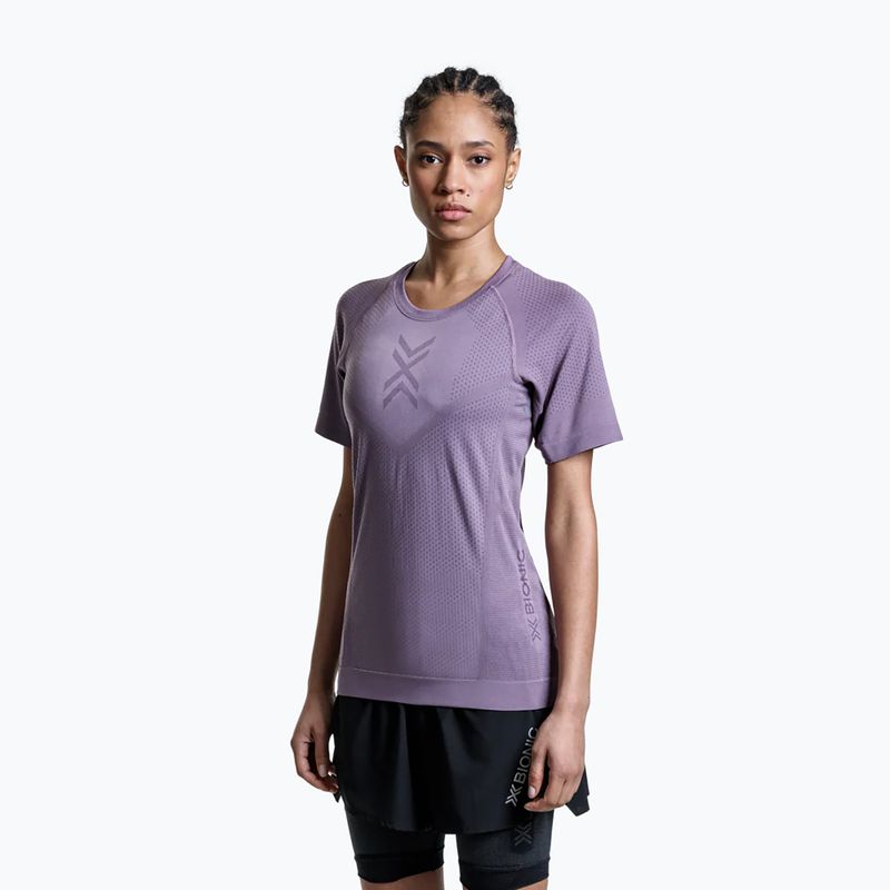 Moteriški bėgimo marškinėliai X-Bionic Xceed Run dusty lavender/lavender night 4