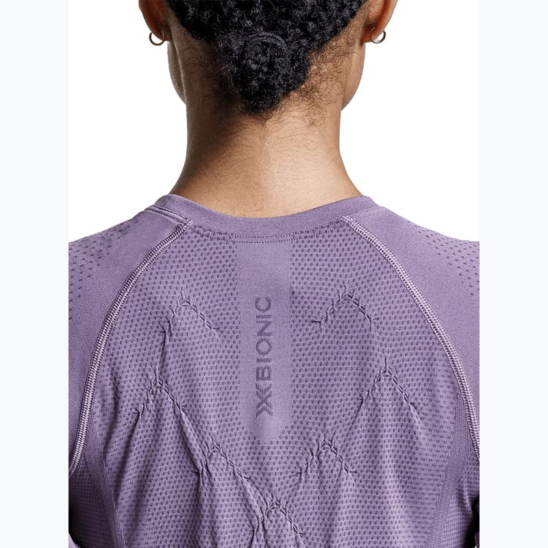Moteriški bėgimo marškinėliai X-Bionic Xceed Run dusty lavender/lavender night 5